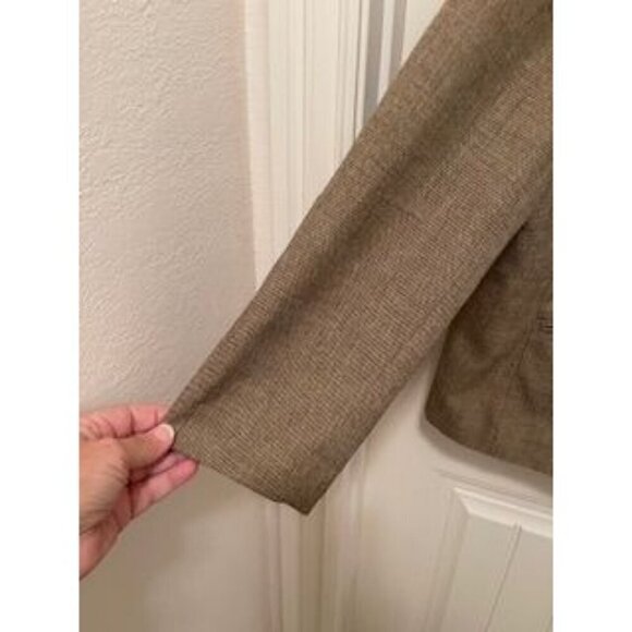 Alfred Dunner Women's Blazer Size 18 Tan Polyester Button Front Classic Fit Jack - Picture 7 of 15